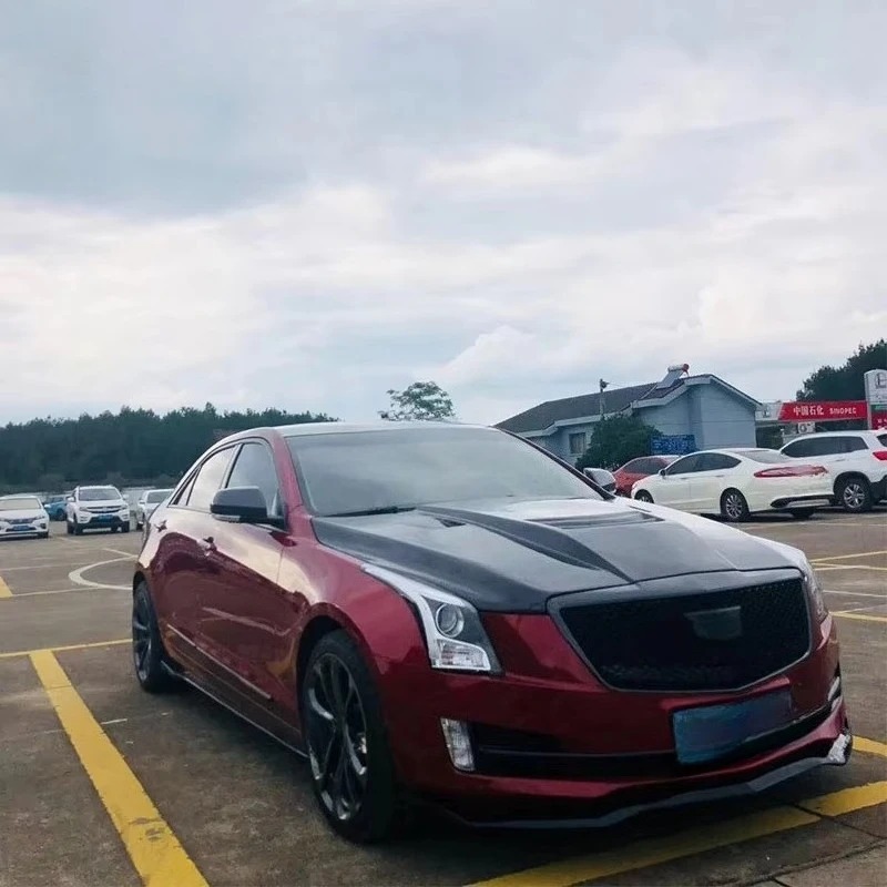 For  ATS 2013-2015 Real Carbon Fiber Front Hood Front Bonnet Engine Cover